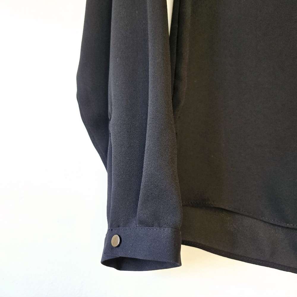 Bar III Long-Sleeve Ruffle Front Top - Picture 8 of 9